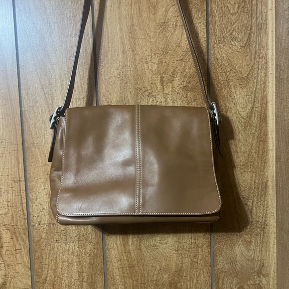 Vintage COACH purse bag H33-0570 flap leather brown Bag - Picture 10 of 15